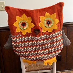 Fabric Owl Chair Covers and silverware holders